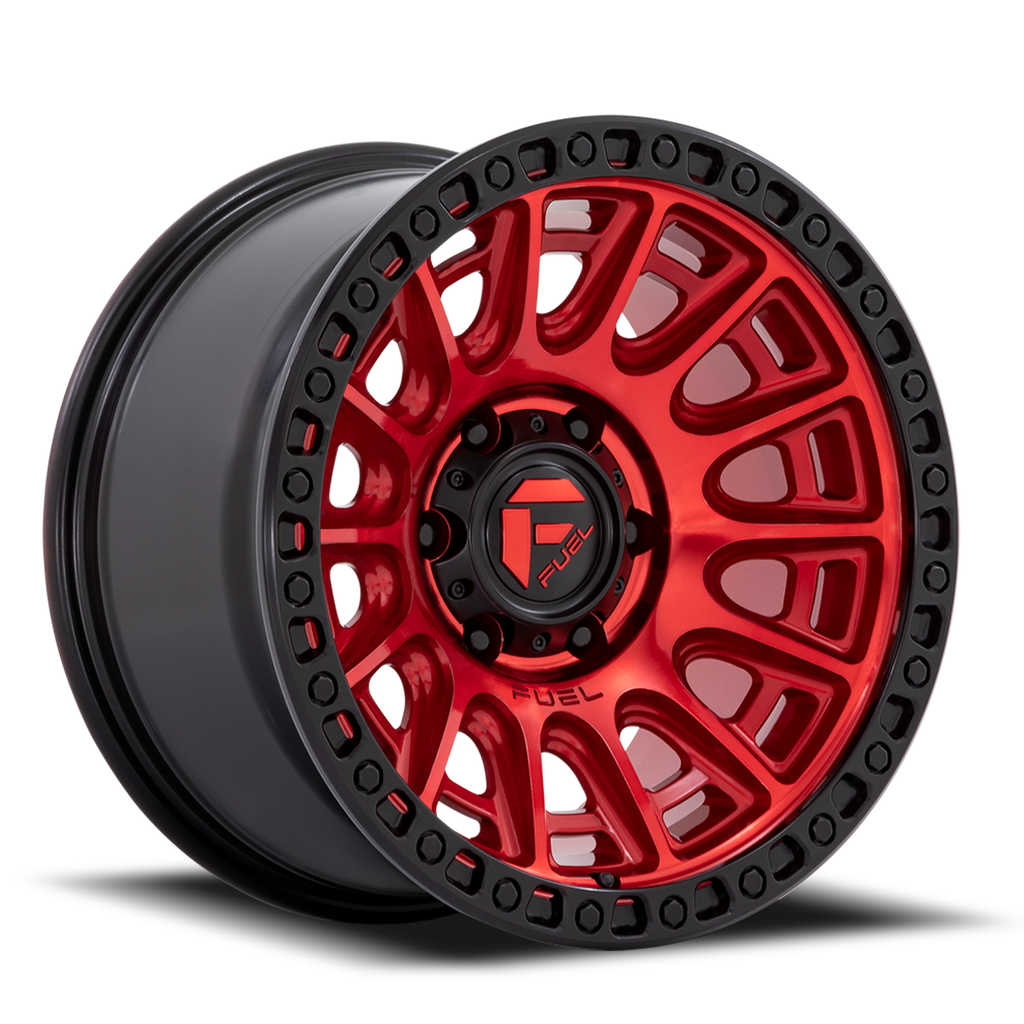 Aluminum Wheels 17X8.5 Cycle D834 5 On 120 Candy Red/Black Ring 65.07 Bore 34 Offset Fuel Off Road Wheels