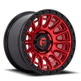 Aluminum Wheels 17X9 Cycle D834 6 On 139.7 Candy Red/Black Ring 106.1 Bore -12 Offset 38 Lbs Fuel Off Road Wheels