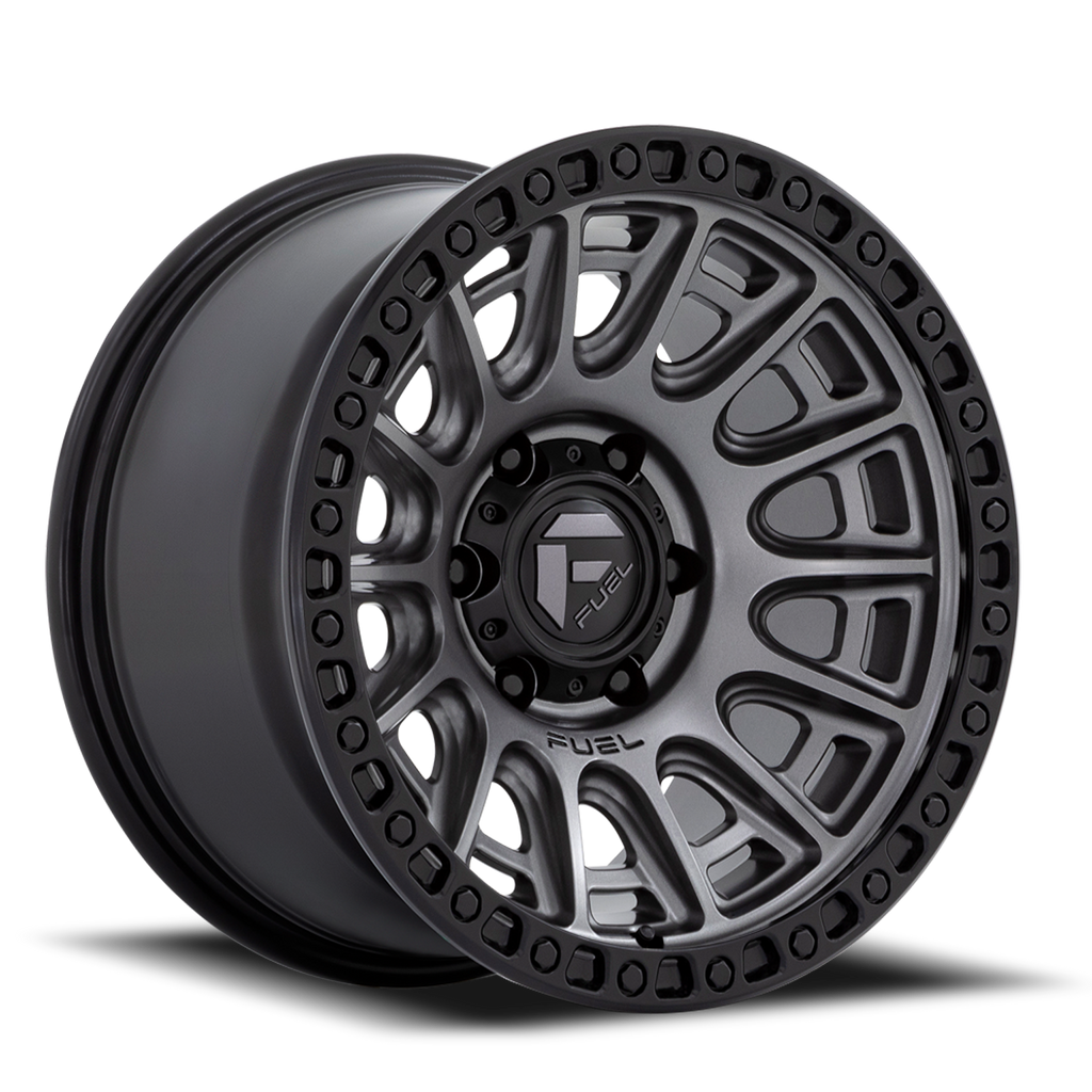 Aluminum Wheels 20X9 Cycle D835 6 On 139.7 Gunmetal Gray/Black Ring 106.1 Bore 1 Offset Fuel Off Road Wheels