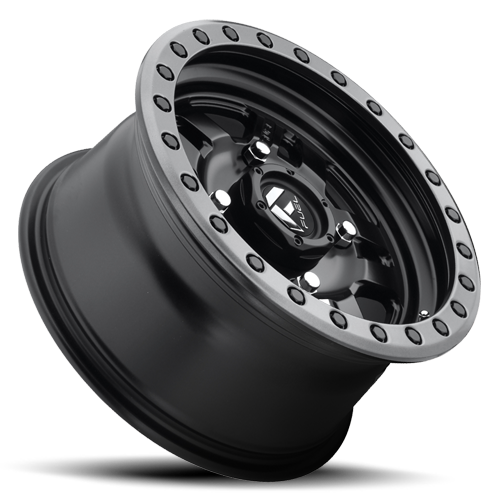 Aluminum Wheels 14X7 Anza UTV D917 4 On 136 Matte Black Beadlock 110.2 Bore 13 Offset 5 Spoke Fuel Off Road Wheels