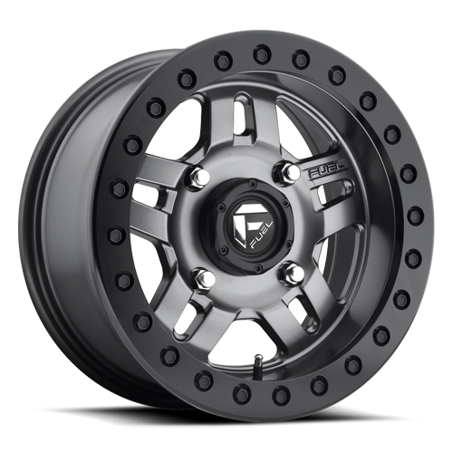 Aluminum Wheels 14X7 Anza UTV D918 4 On 156 Matt Anthracite Gray Beadlock 132 Bore 13 Offset 5 Spoke Fuel Off Road Wheels