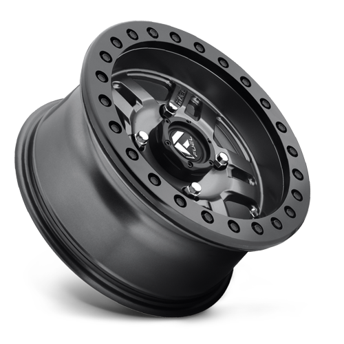 Aluminum Wheels 15X7 Anza UTV D918 4 On 136 Matt Anthracite Gray Beadlock 110.2 Bore 38 Offset 5 Spoke Fuel Off Road Wheels