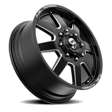 Load image into Gallery viewer, Dually Wheels 20X8.25 FF09D Dually DE09 BK 8 On 200 Matte Black Milled 142.2 Bore 105 Offset Front Dually Fuel Off Road Wheels