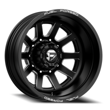 Load image into Gallery viewer, Dually Wheels 20X8.25 FF09D Dually DE09 BK 8 On 210 Matte Black Milled 154.3 Bore -221 Offset Outer Dually Fuel Off Road Wheels