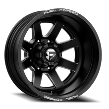 Load image into Gallery viewer, Dually Wheels 20X8.25 FF09D Dually DE09 BK 10 On 225 Matte Black Milled 170.1 Bore -202 Offset Outer Dually Fuel Off Road Wheels