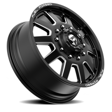Load image into Gallery viewer, Dually Wheels 20X8.25 FF09D Dually DE09 BK 10 On 225 Matte Black Milled 170.1 Bore 105 Offset Front Dually Fuel Off Road Wheels