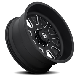 Dually Wheels 22X12 FF09D Dually DE09 Super Single BK 8 On 170 Matte Black Milled 125.1 Bore -50 Offset Front Dually Fuel Off Road Wheels