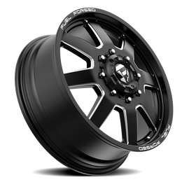 Dually Wheels 22X8.5 FF09D Dually DE09 BK 8 On 200 Matte Black Milled 142.2 Bore 105 Offset Front Dually Fuel Off Road Wheels