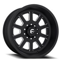Load image into Gallery viewer, Dually Wheels 24X12 FF09D Dually DE09 Super Single BK 8 On 170 Matte Black Milled 125.1 Bore -50 Offset Front Dually Fuel Off Road Wheels