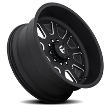 Load image into Gallery viewer, Dually Wheels 24X12 FF09D Dually DE09 Super Single BK 8 On 170 Matte Black Milled 125.1 Bore -50 Offset Front Dually Fuel Off Road Wheels