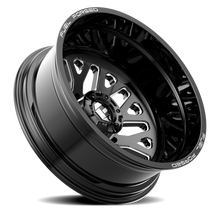 Load image into Gallery viewer, Dually Wheels 24X8.25 FF19D Dually DE19 BK 10 On 225 Gloss Black Milled 170.1 Bore -200 Offset Outer Dually Fuel Off Road Wheels