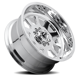 Dually Wheels 24X12 FF09D Dually DE09 Super Single PO 8 On 170 Polished 125.1 Bore -50 Offset Front Dually Fuel Off Road Wheels