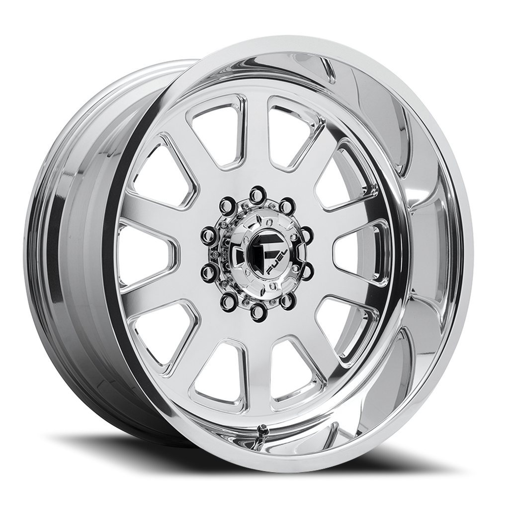Dually Wheels 24X12 FF09D Dually DE09 Super Single PO 8 On 180 Polished 124.3 Bore -50 Offset Front Dually Fuel Off Road Wheels