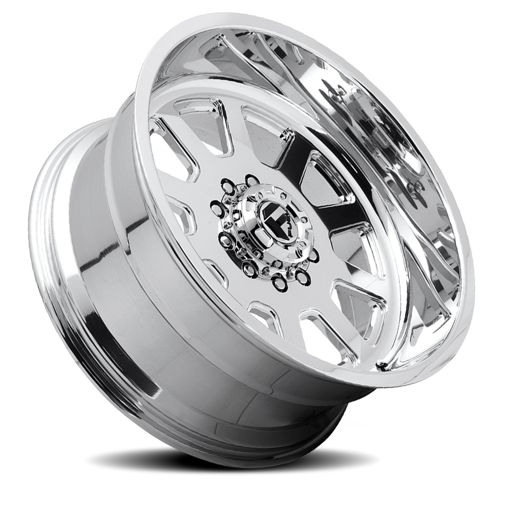 Dually Wheels 24X12 FF09D Dually DE09 Super Single PO 8 On 180 Polished 124.3 Bore -50 Offset Front Dually Fuel Off Road Wheels