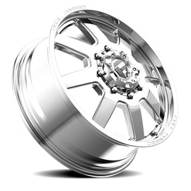 Dually Wheels 24X8.25 FF09D Dually DE09 PO 8 On 165.1 Polished 121.7 Bore 105 Offset Front Dually Fuel Off Road Wheels