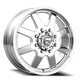 Dually Wheels 24X8.25 FF09D Dually DE09 PO 8 On 200 Polished 142.2 Bore 105 Offset Front Dually Fuel Off Road Wheels