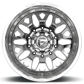 Dually Wheels 22X8.25 FF19D Dually DE19 PO 8 On 165.1 Polished 121.5 Bore -240 Offset Outer Dually Fuel Off Road Wheels