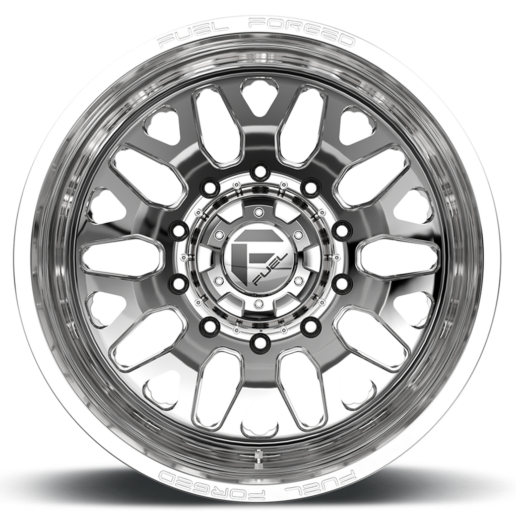Dually Wheels 22X8.5 FF19D Dually DE19 PO 8 On 200 Polished 142.2 Bore -202 Offset Outer Dually Fuel Off Road Wheels