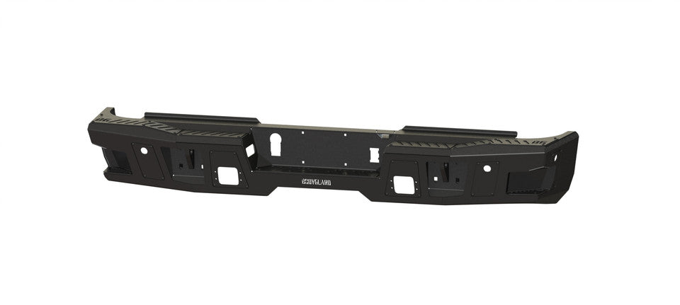 A2 Rear Bumper For 2019-2026 Ram 2500/3500 HD Sensor Cutouts Light Cutouts Texture Black Powdercoat Bodyguard Bumpers
