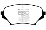 EBC Brakes UD1179 Ultimax OEM Replacement Brake Pads