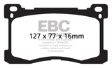 EBC Brakes UD1576 Ultimax OEM Replacement Brake Pads