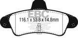 EBC Brakes DP49652R Yellowstuff Street And Track Brake Pads;