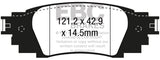 EBC Brakes DP43080R Yellowstuff Street And Track Brake Pads