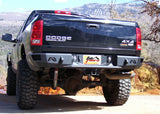 Fab Fours DR03-W1050-B Heavy Duty Rear Bumper; Uncoated/Paintable; Incl. 0.75 in. D-Ring Mount; [AWSL];