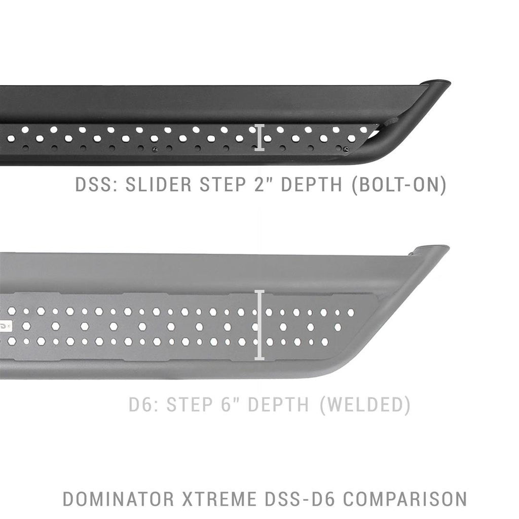 Go Rhino DSS4129T Dominator Xtreme DSS Side Steps with Rocker Panel Mounting Bracket Kit