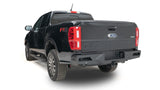 Fab Fours FR19-E4851-1 Vengeance Rear Bumper; 2 Stage Black Powder Coated; w/Sensors;