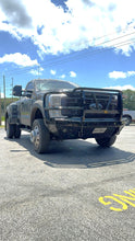 Load image into Gallery viewer, T2 Front Bumper Extreme For 2023-2026 Ford F550 Superduty Sensor Cutouts Factory Fog Cutouts Standard Skid Plate Without Mesh Grill With Camera Harness Gloss Black Powdercoat Fits OEM F450/550 Fender Trim Bodyguard Bumpers