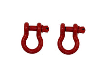 Load image into Gallery viewer, D Ring 3/4 Inch Red 2 Piece Set Fishbone Offroad