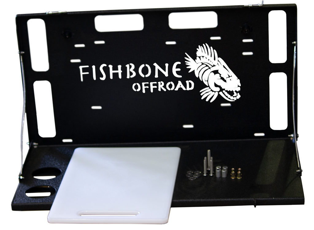 6th Gen Ford Bronco, 18-Present Jeep Wrangler JL and 07-18 Jeep Wrangler JK Tailgate Table Fishbone Offroad
