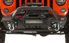 Jeep JK Front Stubby Winch Bumper W/Tube Guard 07-18 Wranger JK Black Texured Powercoated Fishbone Offroad