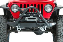 Load image into Gallery viewer, Jeep TJ Front Bumper W/Stinger 97-06 Wrangler TJ Rubicon and Unlimited Steel Black Textured Powdercoat Piranha Series Fishbone Offroad