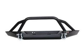 Cherokee XJ Front Winch Bumper W/Grille Guard Bullhead Steel Black Textured Powdercoat Fishbone Offroad