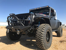 Load image into Gallery viewer, Jeep JK Front Winch Bumper W/Grille Guard 07-18 Wrangler JK Manowar Series Fishbone Offroad