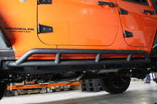 Load image into Gallery viewer, Jeep JK Rock Sliders 4 Door 07-18 Wrangler JK Unlimited Steel Black Textured Powdercoat Fishbone Offroad