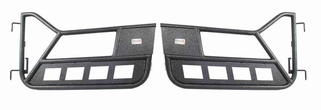 Jeep TJ Front Tube Doors 97-06 Wrangler TJ Black Textured Powdercoat Steel Fishbone Offroad
