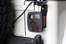 Load image into Gallery viewer, Jeep Wrangler CJ YJ TJ Tail Light Covers Black Textured Powdercoat Fishbone Offroad
