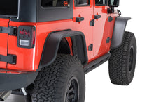 Load image into Gallery viewer, Jeep JK Tube Fenders 07-18 Wrangler JK Front/Rear Set Of 4 Aluminum Black Textured Powdercoat Fishbone Offroad