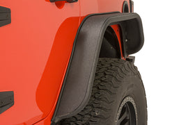 Jeep JK Tube Fenders 07-18 Wrangler JK Front/Rear Set Of 4 Aluminum Black Textured Powdercoat Fishbone Offroad