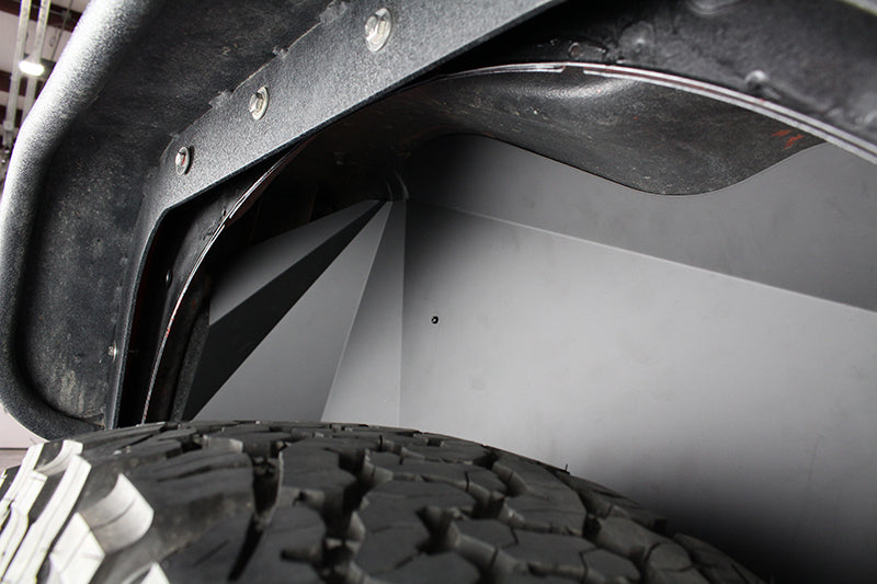 Jeep JK Rear Inner Fenders 07-18 Wrangler JK Aluminum Black Powercoat Fishbone Offroad