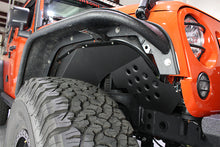Load image into Gallery viewer, Jeep JK Inner Fenders 07-18 Wrangler JK Front/Rear Set Of 4 Aluminum Black Powdercoat Fishbone Offroad
