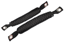 Load image into Gallery viewer, Paracord Grab Handles for A Pillar Sound Bar 07-18 Wrangler JK Black Fishbone Offroad