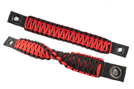 Wrangler Paracord Door Handles Black/Red for 97-06 Jeep Wrangler Fishbone