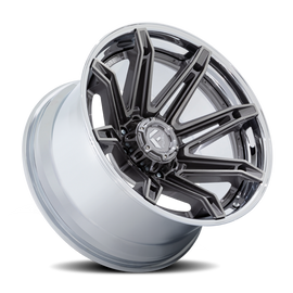Aluminum Wheels 20X10 Brawl FC401AP 8 On 165.1 Platinum Silver Chrome Lip 125.1 Bore -18 Offset Fuel Off Road Wheels