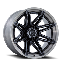 Aluminum Wheels 20X10 Brawl FC401BT 8 On 180 Gloss Black Brushed Dark Tint 124.2 Bore -18 Offset Fuel Off Road Wheels