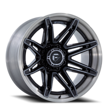 Load image into Gallery viewer, Aluminum Wheels 22X12 Brawl FC401BT 8 On 180 Gloss Black Brushed Dark Tint 124.2 Bore -44 Offset Fuel Off Road Wheels