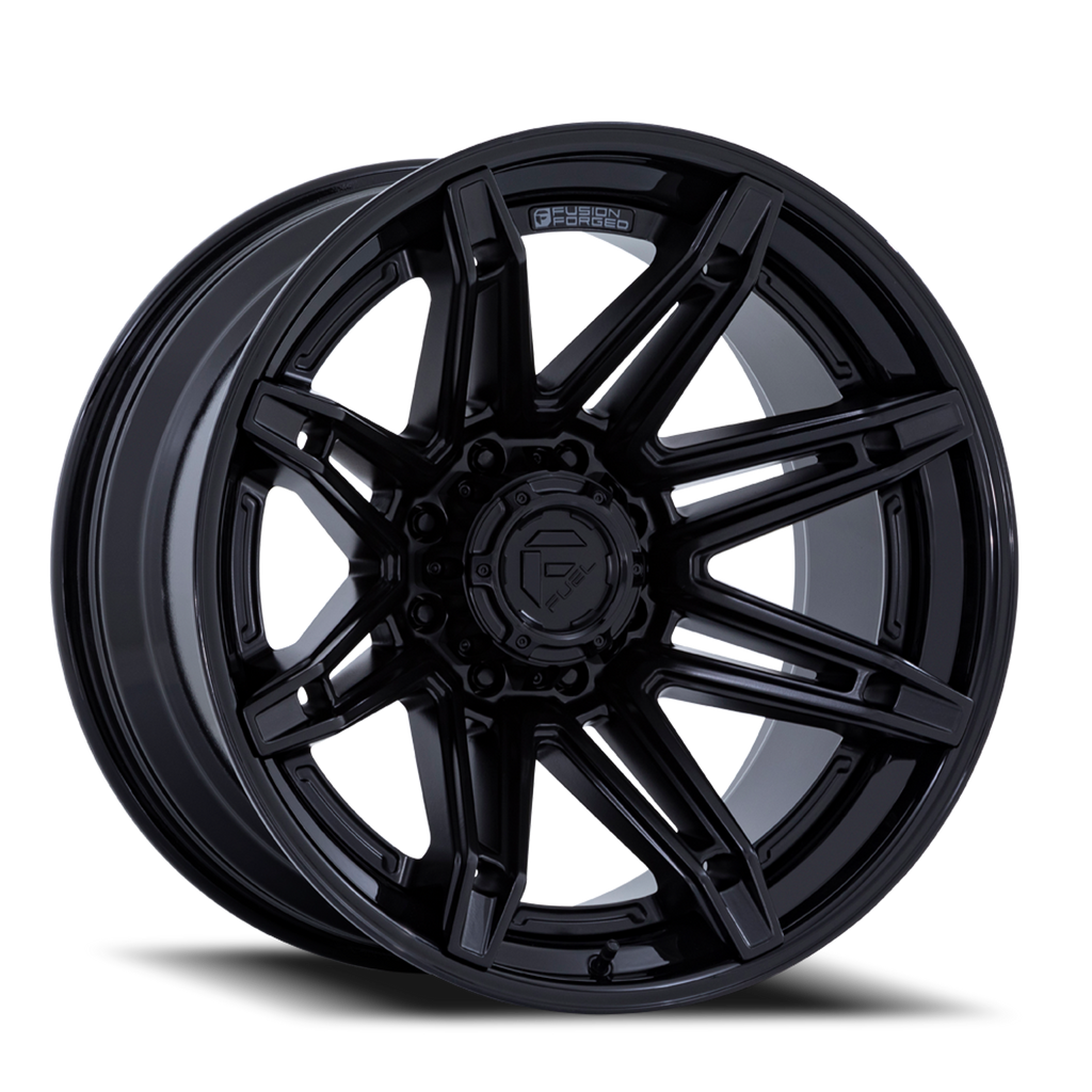 Aluminum Wheels 22X10 Brawl FC401MX 8 On 165.1 Matte Black/Gloss Black Lip 125.1 Bore -18 Offset Fuel Off Road Wheels